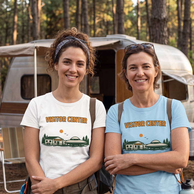 Visitor Center T‑Shirt — Retro UFO  Graphic Tee