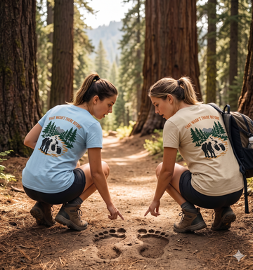 That Wasn't There Before Hiking T-Shirt — Funny Bigfoot Footprint Tee