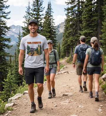 Trail Etiquette T-Shirt – Funny Hiking Shirt with Sasquatch Design