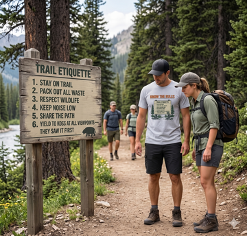 Trail Etiquette T-Shirt — Alien Hiking Shirt