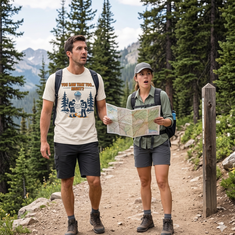 You Saw That Too... Right? Alien T-Shirt -Hiking