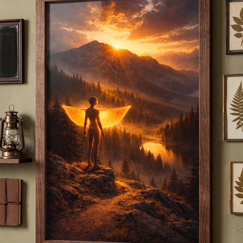 Strange Trails Wilderness Lumivore At Daybreak Poster
