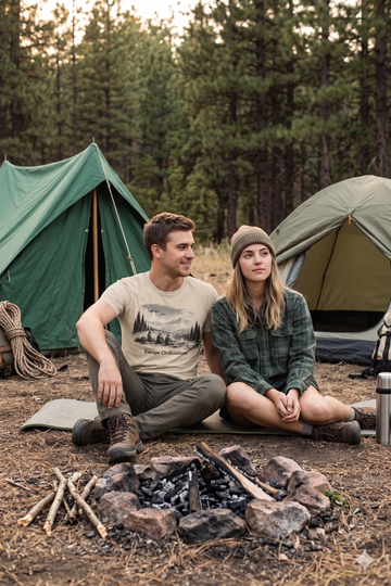 Escape Civilization — UFO Camping Graphic T-Shirt