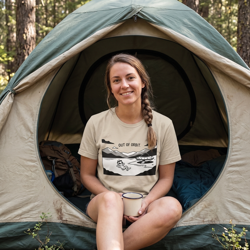 Out of Orbit — Alien Vacation Lake Graphic T-Shirt