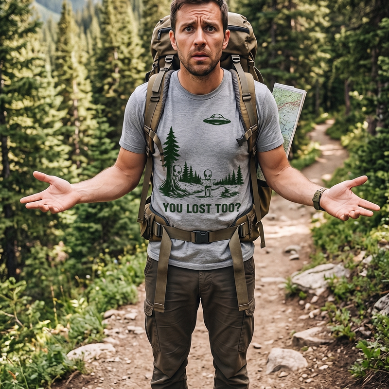 You Lost Too — Lost Alien Forest Map Graphic T-Shirt