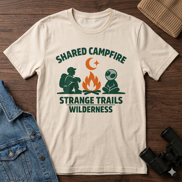 Shared Campfire Alien T-Shirt — Strange Trails  Graphic Tee