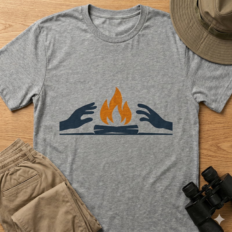 Shared Warmth Camping T-Shirt — Alien Graphic Tee