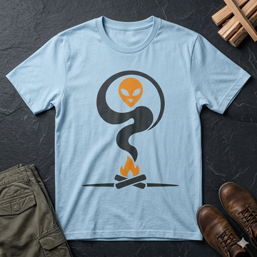 Camping Alien Campfire T-Shirt –  Graphic Tee