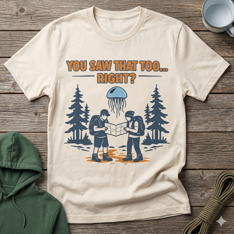 You Saw That Too... Right? Alien T-Shirt -Hiking