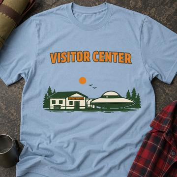 Visitor Center T‑Shirt — Retro UFO  Graphic Tee