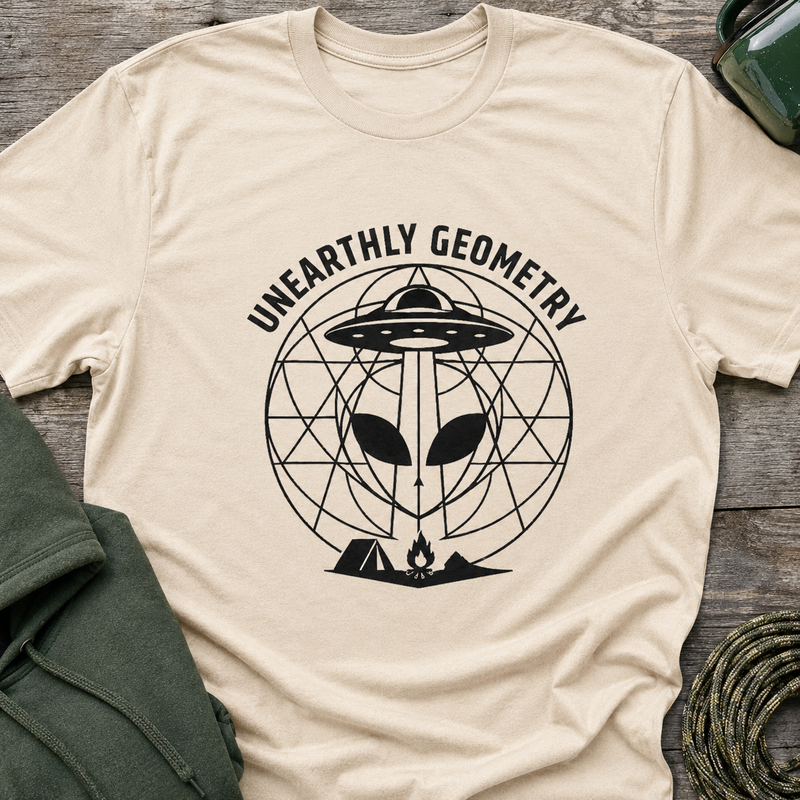 Mystic Alien T-Shirt — "Unearthly Geometry" UFO Graphic Tee